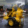 Caminhão Bomba de Drenagem para Controle de Enchentes com Motor a Diesel de 6/8/10 polegadas Bomba de Água de Emergência de Alto Fluxo Bomba Móvel Rebocável para Esgoto