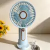 Ventilador Pequeño Portátil Nuevo y Sencillo de Tres Velocidades Recargable por USB con Base de Soporte para Teléfono Ventilador de Refrigeración de Escritorio Regalo