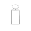 Llavero de Acero Inoxidable Transparente de PVC Colorido Etiqueta para Tarjeta de Embarque Portátil Etiqueta para Equipaje Etiqueta Colgante para Maleta