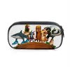 Estojo de Lápis Estilo Cartoon Pixelado Transfronteiriço para Alunos do Ensino Fundamental, Bolsa de Lápis de Camada Única com Grande Capacidade para Armazenamento de Material Escolar