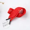 En stock cinta de espiga de 2 cm para caja de regalo, cinta plana, cuerda tejida de poliéster blanco y negro, cuerda con asa acanalada hecha a medida para souvenirs