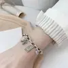 Pulsera Hexagonal con Estrella Vintage Antigua para Mujer Estilo Coreano Nuevo Ins Diseño de Nicho Estilo Frío de Alta Calidad Pulsera de Pareja