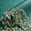 Papel Pintado Autoadhesivo 3D Tridimensional Engrosado No Tejido Precisión Estilo Europeo Pastoral Dormitorio Cálido Cabecera Sala de Estar Pared de Fondo Papel Pintado