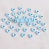 Cuentas de Engranaje Acrílicas Perforadas Pintadas Apilables con Agujero Central, Cuentas Redondas, Cuentas Espaciadoras Hechas a Mano, Accesorios para Cadena de Teléfono