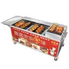 Horno de Pollo a la Parrilla de Roca Vietnamita Puesto Comercial Carrito Giratorio Automático de Patas de Pollo Orleans Horno de Carbón Parrilla de Barbacoa Pollo Asado
