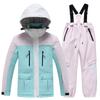 Traje de esquí para niños, traje de invierno para niños y niñas, impermeable, cálido y grueso, para snowboard, traje de esquí doble para niños