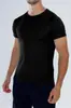 Personalização Camiseta Esportiva Masculina de Manga Curta Poliéster Pique Secagem Rápida Respirável Slim Fit Fitness Corrida Transfronteiriça Europeia Americana