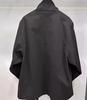 2025 Otoño Sentido del Diseño Diseño Niche Elegante Largo Medio Cuello Alto Corto Solapa Diagonal Botón D Chaqueta Cortavientos para Mujer
