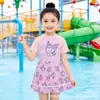 2026 Nuevo Estilo Moda para Niñas Dulce Estilo Princesa Conjunto de Traje de Baño Secado Rápido Traje de Baño Dopamina para Niñas