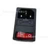 Tomada AC-14-F19 de embutir com tampa, tomada AC três em um com interruptor de luz vermelha