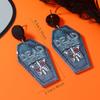 Europa y Estados Unidos transfronterizos Halloween calabaza personalidad ataúd creativo moda diseño sentido fantasma acrílico doble cara pendientes