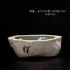 Vaso de Flor de Rocha Vulcânica de Hainan Grama Moeda Grama Moeda Vaso de Flor Hidropônico Pedra de Imitação Bonsai Suporte de Flor de Cerâmica Criativo Sem Furos
