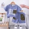 Terno de manga curta infantil Algodão Meninos T-shirt bebê Verão roupas infantis meninas shorts roupas de bebê roupas de verão atacado