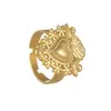 Anel de Coração em Aço Inoxidável Ouro 18K Transfronteiriço Feminino Alto Padrão Estilo Celebridade da Internet Design de Nicho Anel Feminino Atacado