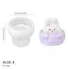 Goteo de pegamento diy lindo taza de té conejo molde de silicona oficina coche adornos de yeso animal conejo molde de yeso