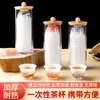 Xícara de chá descartável feita de plástico de grau alimentício, branco porcelana, estilo pintura chinesa, xícara de chá de porcelana azul e branca para receber convidados de alta qualidade