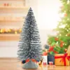 Decorações de Mesa para Festa de Natal de Shopping, Restaurante, Hotel - Mini Árvore de Natal Pequena Prateada de 12cm