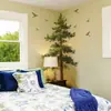 Decoración de Pared de Fondo para Dormitorio, Estudio, Sala de Estar, Adhesivo Decorativo de Árbol de Pino Acuarela Fun-L136, Venta al por Mayor, Autoadhesivo