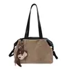 Bolso Boston de gamuza nuevo 2026, estilo francés, moderno, retro, versátil, con sensación de alta gama y gran capacidad, diseñado como bolso cruzado