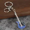 Accesorios para Guitarra Eléctrica Mini Simulación Transfronteriza Colgante de Instrumento Musical Colgante para Bolsa de Regalo de Evento Llavero de Guitarra de Metal con Goteo de Aceite