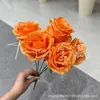 Buquê de Flores Artificiais Anna Rosa com 5 Cabeças para Casamento, Decoração de Casa e Janela