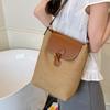 2025 Novo Estilo Moda Cor Contrastante Bolsa Balde High-End Design Nicho Versátil para o Dia a Dia Leve Bolsa Transversal para Mulheres