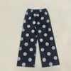 Pantalones Largos Y2K Tendencia Transfronteriza Verano-Otoño 2026 Nuevo Coreano Lunares Estampado de Letras Casual Deportivo para Mujer Pierna Ancha Estilo Callejero