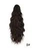 Peruca Europeia e Americana Transfronteiriça para Mulheres com Presilha de Garra, Cabelo Longo Cacheado de Fibra de Alta Temperatura em Cachos de Milho, Peruca de Rabo de Cavalo Fofo