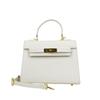 Bolsas Transfronteiriças Bolsa Kelly Feminina 2025 Nova Bolsa Carteiro Pequena Quadrada High-End Moda Retrô Bolsa de Ombro Único Transversal