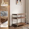 Estante de Armazenamento de Chão Estilo Japonês com Eixo Ótico para Sala de Estar e Cozinha, Prateleira de Armazenamento Multicamadas, Estante de Livros, Armário de Exposição, Integrado na Parede