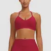 Ropa de Yoga Nueva Cepillada para Mujer Sujetador Halter Chaleco Deportivo a Prueba de Impactos para Correr Fitness Secado Rápido Sujetador de Yoga