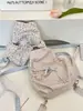 58165 Bolso de Lona Nuevo Mochila Estampada para Estudiantes Estilo Coreano Estilo Perezoso Lindo Bolso de Hombro Cruzado Gran Capacidad