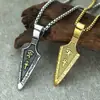Estilo Ins Europeu e Americano Retrô Olho de Hórus Lança Ankh Pingente de Aço Titânio Flecha de Aço Inoxidável Colar Masculino Tendência