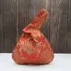 Atacado do Fabricante Tamanho Grande Sacola de Armazenamento para Embalagem de Presente Armazenamento à Prova de Poeira Estilo Chinês Sacola de Presente Portátil