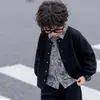 Conjunto de Roupa para Meninos Primavera e Outono, Conjunto de Três Peças com Camisa Paisley, Conjunto de Roupa Infantil Estiloso e Descolado para Meninos Mais Velhos