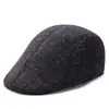 Gorra retro para hombre, boina a cuadros de otoño e invierno, gorra coreana de mediana edad, gorra progresiva informal Joker, venta al por mayor