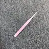 Pinzas de color acero inoxidable engrosadas de 1.5 mm sin soporte en blanco recta codo cuenta manual pinzas para pestañas clip manual DIY