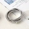 Pulsera Personalizada Transfronteriza, Pulsera de Tres Capas Cruzadas Apiladas Retro Simple para Mujer, Artículo de Moda Popular Estilo Europeo y Americano