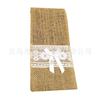 Estilo europeu de juta de renda talheres saco faca e garfo decorativo saco de festa de casamento suprimentos faca e garfo saco atacado