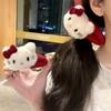 Horquilla de pelo con forma de burbuja de cachorro de peluche de dibujos animados para mujer, novedad de 2024, con flequillo lateral y clip en la parte trasera de la cabeza.