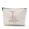 Bolsa de Cosméticos para Mujer Serie Alfabeto Inglés Impreso Densamente, Bolsa de Almacenamiento de Mano para Cosméticos y Joyería, Impermeable