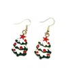 Brincos de Gota de Óleo de Natal Papai Noel Brincos de Árvore de Natal Alce Brincos da Moda Fofos Ganchos de Orelha