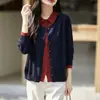 Suéter de punto grueso con cuello de lana finamente hilada, bloques de color, estilo falso dos piezas, para mujer, nuevo estilo otoño e invierno, abrigo casual holgado y versátil