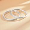 Pulsera de plata para niños de plata 9999 antigua mate sólida mate de empuje y extracción luna llena pulsera de plata para bebé simple moda
