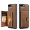 Aplicável a iPhone 7 8 capa traseira de celular com fivela magnética dividida retrô com suporte para cartão flip e suporte capa protetora Apple 8plus