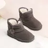Botas de Neve Infantis Meninas 2026 Inverno Novos Sapatos de Algodão para Meninas Sapatos de Inverno para Bebês Sapatos Infantis Grandes de Algodão Mais Veludo Botas de Algodão para Meninos