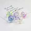 Dingyi Fuego Artificial Transparente Perlas Luna Fría Acrílico Galvanizado de Alto Brillo Perlas Sueltas con Agujero Recto Accesorios para Manualidades de Bisutería