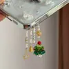 Hombre de jengibre navideño Cadena para teléfono móvil con borla de árbol de Navidad Nicho DIY Cordón para teléfono móvil de aspecto elegante Colgante de cuentas Regalo