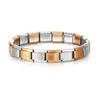 Pulsera Modular Acero de Titanio Vacío Oro Real Chapado IP Cadena de Correa de Reloj Elástica Básica Italiana Encanto Italiana
