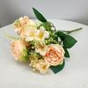 Ramo de peonías de simulación, adornos de escritorio, decoraciones de mesa, flores de seda para bodas, flores falsas al por mayor